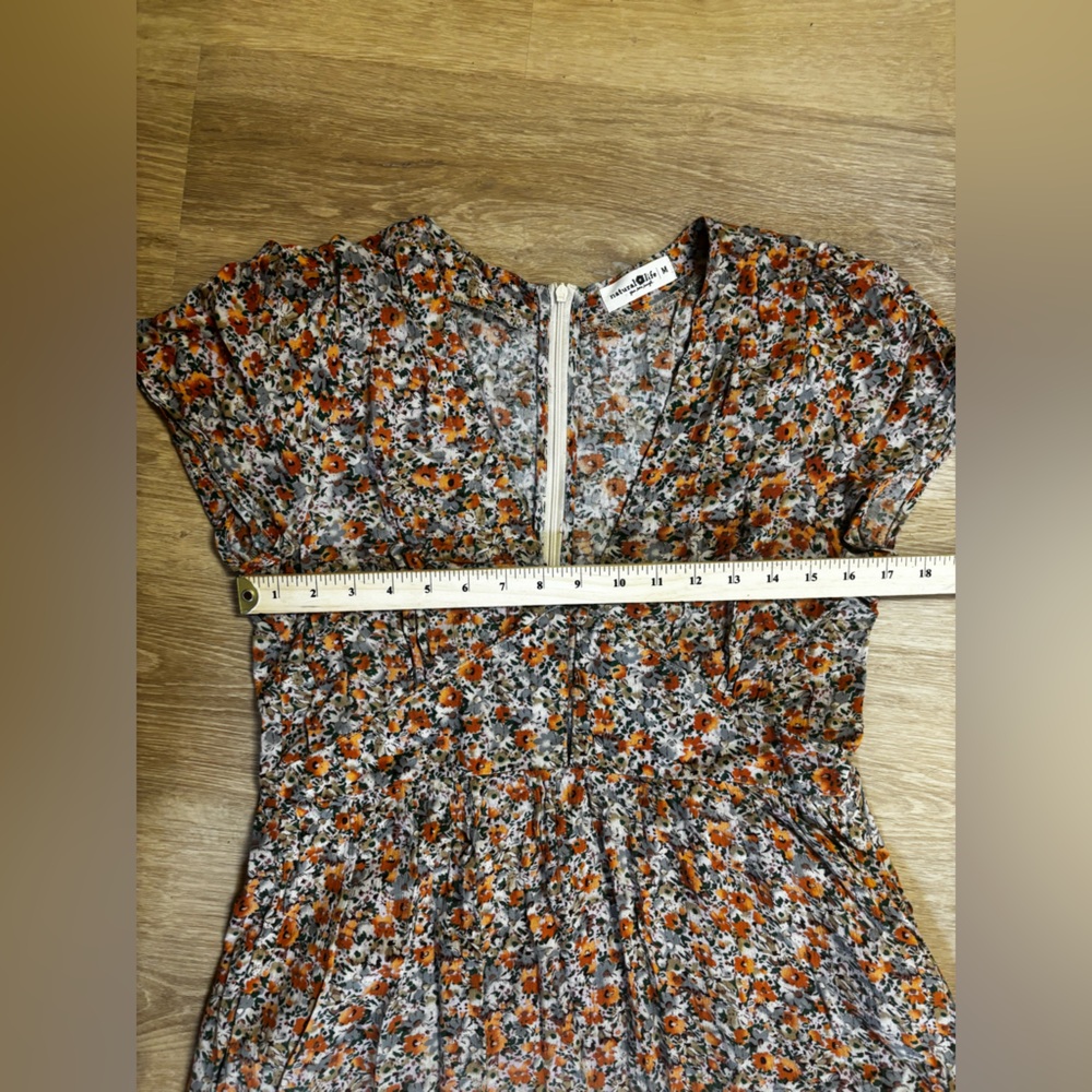 NATURAL LIFE Floral Maxi Dress - Orange and Green - Picture 6 of 6
